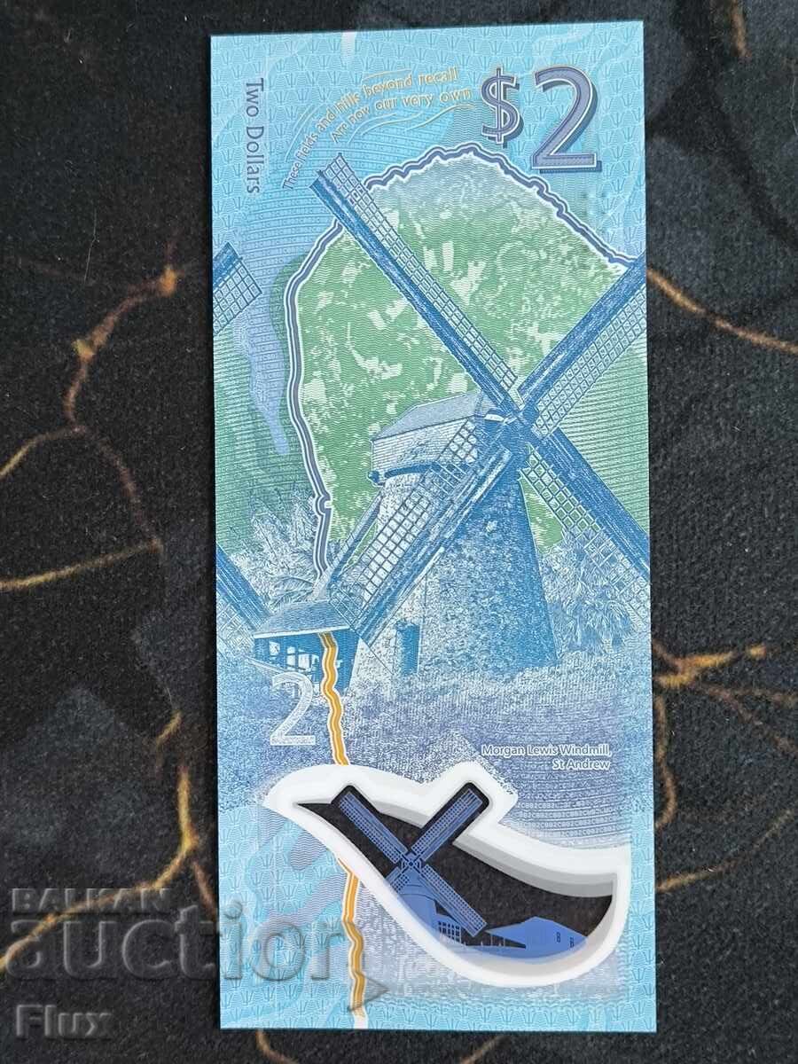 Δημοπρασία Τραπεζογραμμάτιο - Μπαρμπάντος - 2 δολάρια UNC | 2022