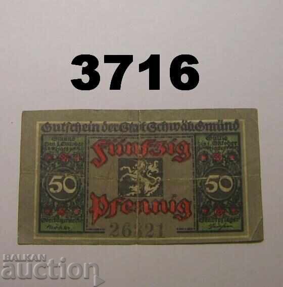 Schwäbisch Gmünd 50 pfennig 1918 Germania