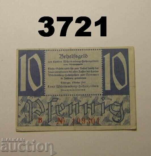Württemberg-Hohenzollern 10 πφένιχ 1947 Γερμανία