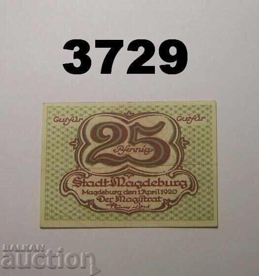 Μαγδεμβούργη 25 pfennig 1920 Γερμανία
