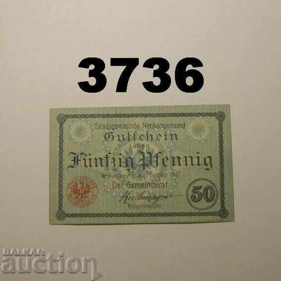 Neckargemund 50 pfennig 1917 Германия