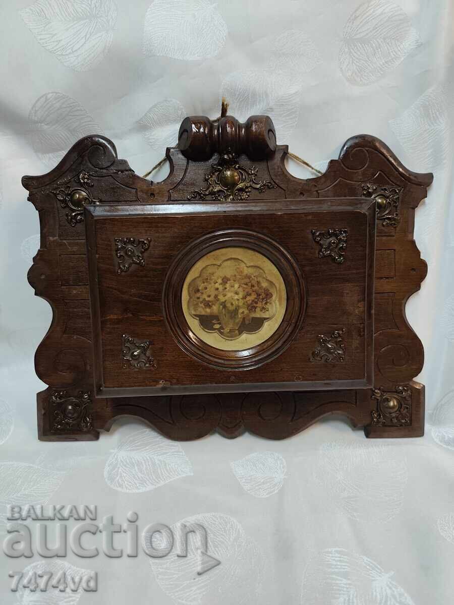 Антикварен стенен държач за вестници и списания (края на XIX