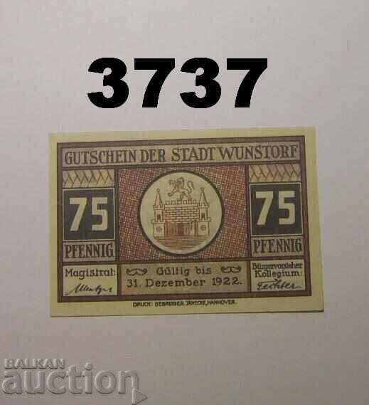 Wunstorf 75 pfennig 1921 Germania