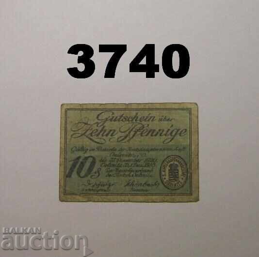 Oelsnitz 10 pfennig 1918 Germania