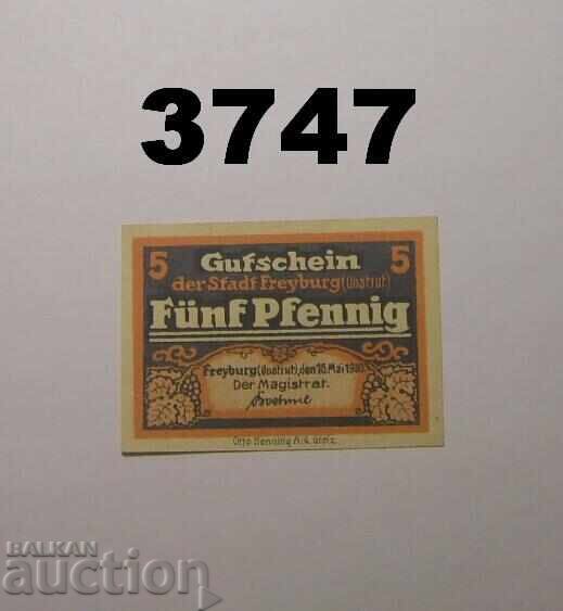 Freyburg a. Unstrut 5 pfennig 1920 Германия