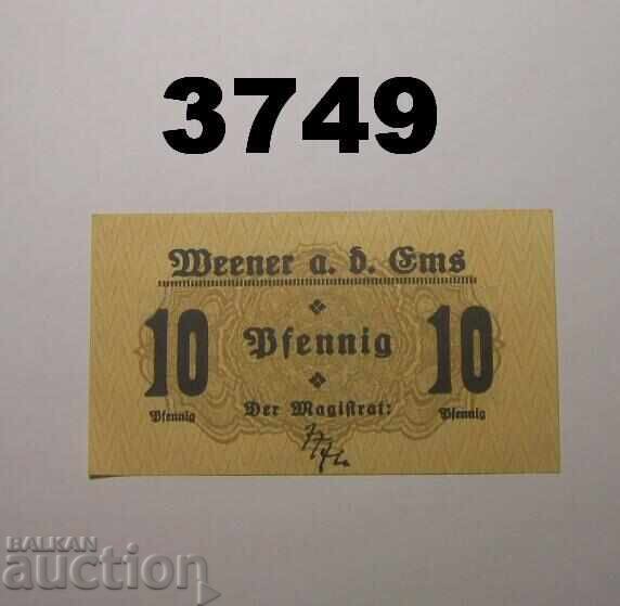 Weener a. d. Ems 10 pfennig 1920 Germania cu preț € 2.50 | 4.89 BGN