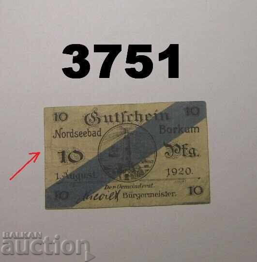 Borkum 10 pfennig 1920 Germany