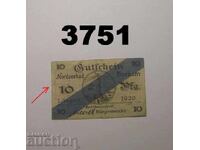 Borkum 10 pfennig 1920 Germania