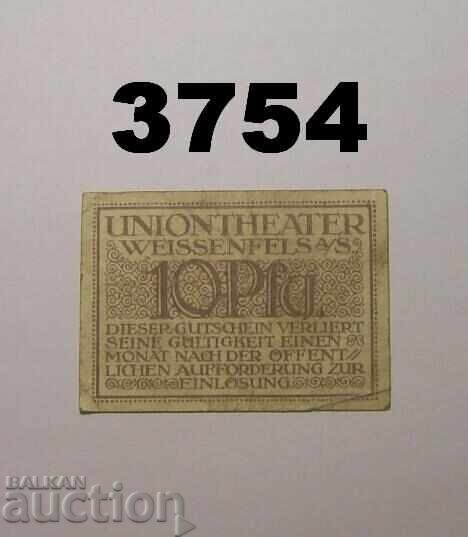 Weissenfels 10 pfennig Uniontheater Германия с цена € 0.80 | 1.56 лв.