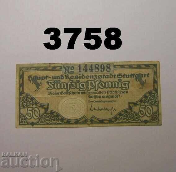 Στουτγκάρδη 50 πφένιχ έως το 1919 Γερμανία