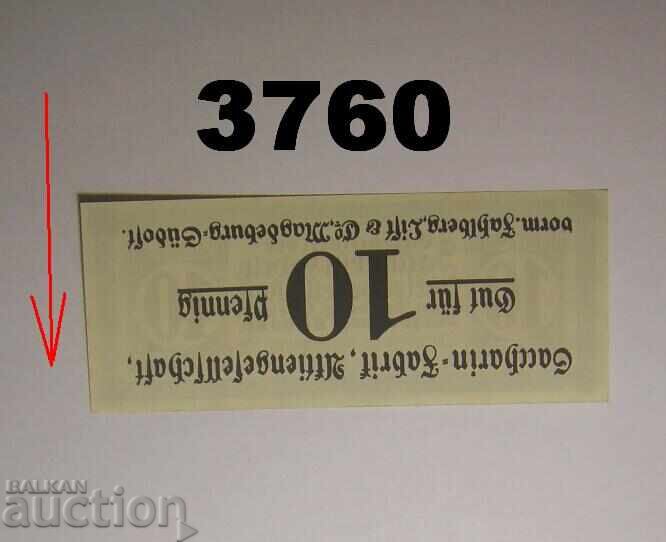 Magdeburg-Südost Fabrica de zaharină 10 Pfennig Germania cu preț € 2.00 | 3.91 BGN
