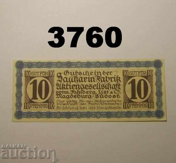 Magdeburg-Südost Fabrica de zaharină 10 Pfennig Germania