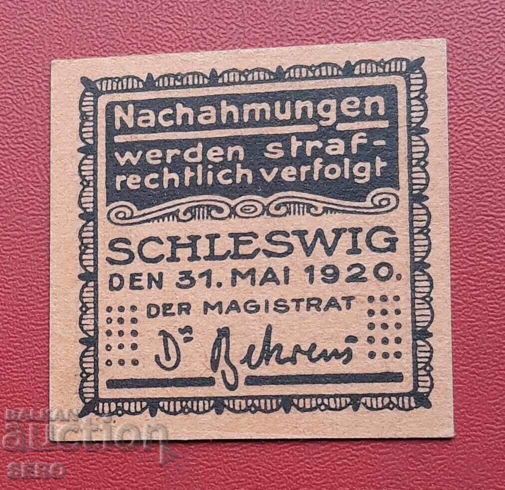 Bancnotă-Germania-Schleswig-10 pfennigi 1920 cu preț € 1.00 | 1.96 BGN