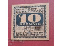 Bancnotă-Germania-Schleswig-10 pfennigi 1920