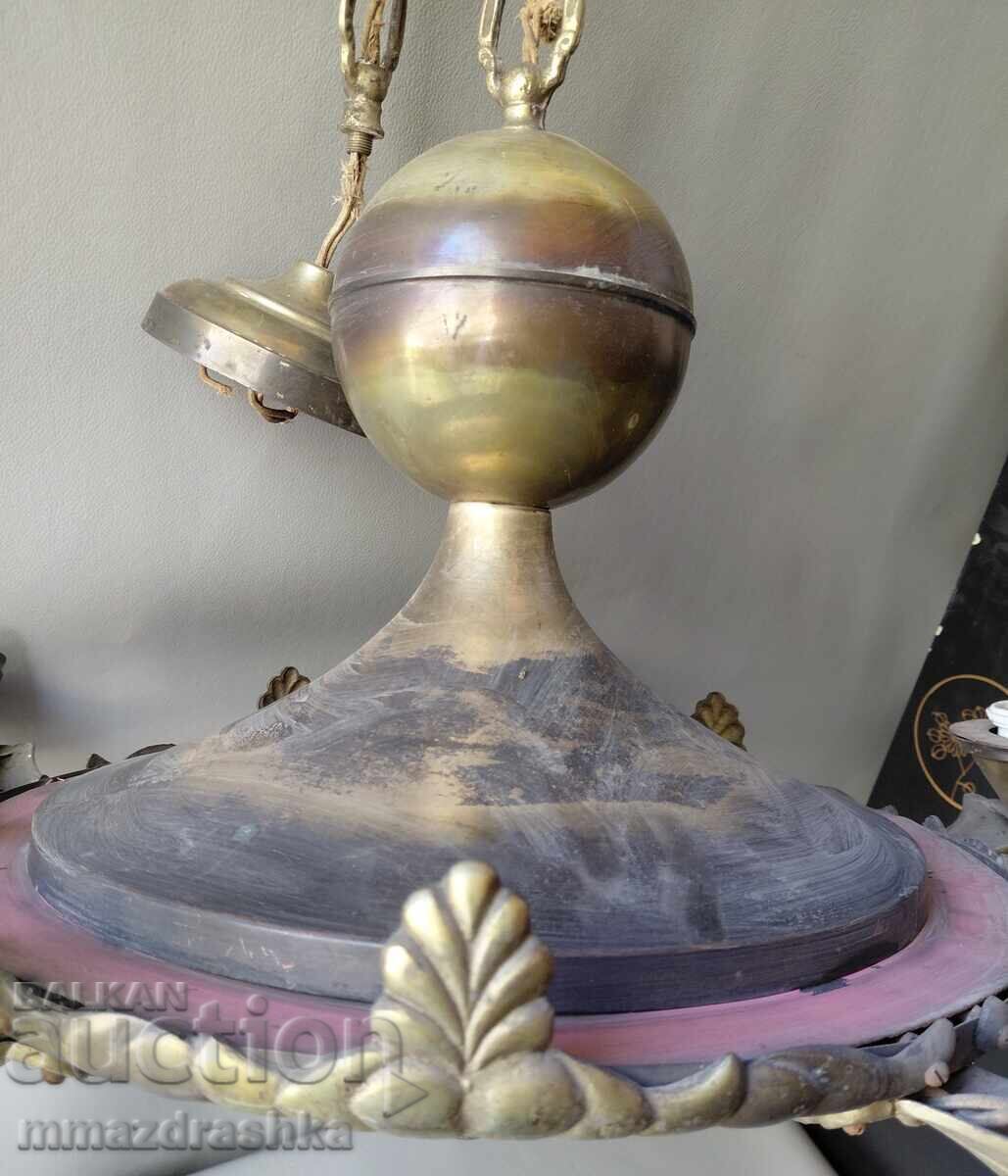 Bronze chandelier over 100 years old - 5