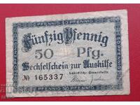 Bancnota-Germania-Schleswig-Holstein-Lübeck-50 pfennig 1920