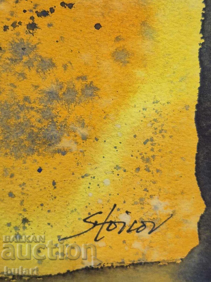 Licitație Stoimen Stoilov "Nocturn" acuarelă 39x53cm