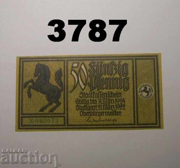 Stuttgart 50 pfennig 1922 Германия