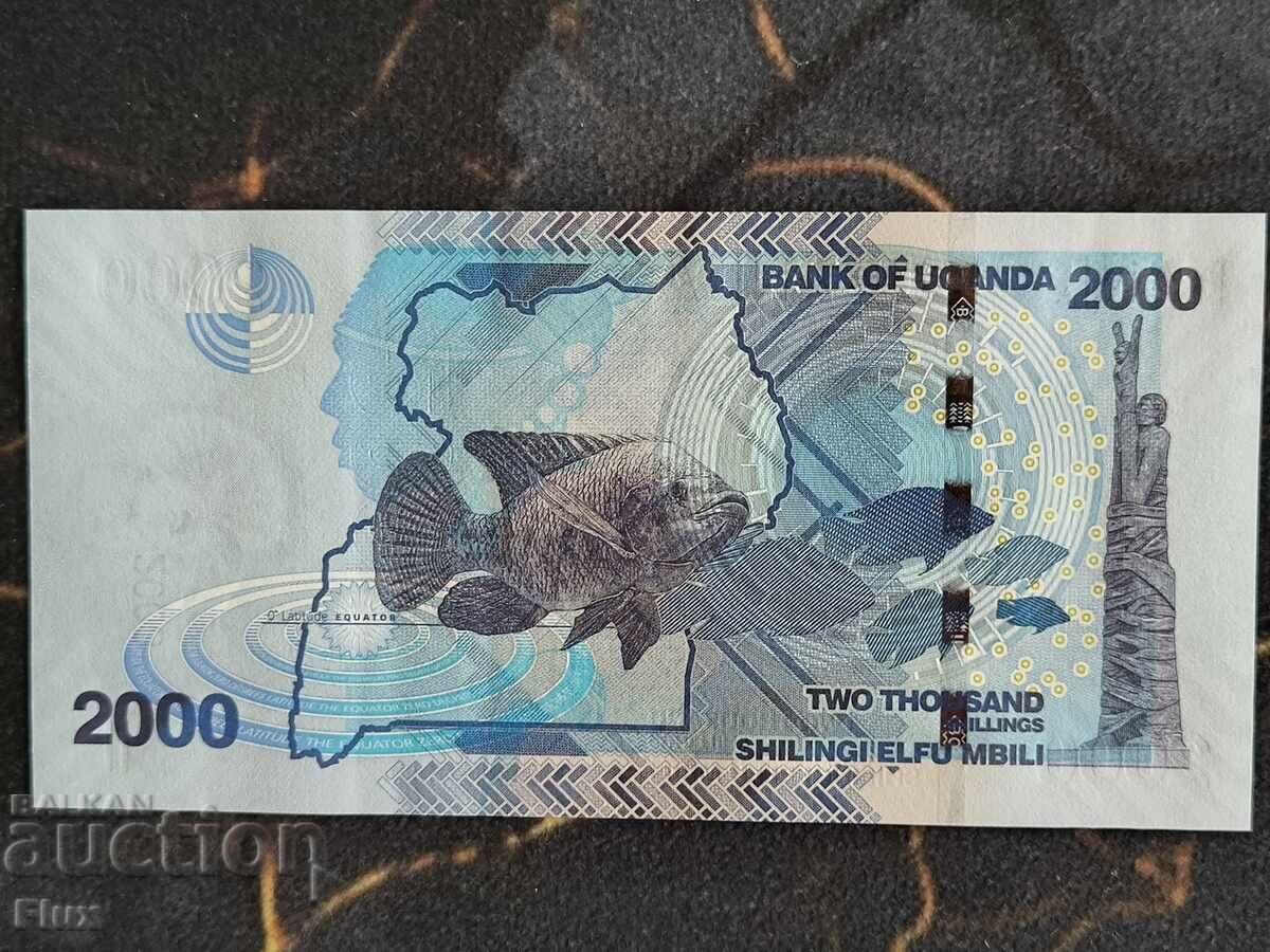 Банкнота - Уганда - 2000 шилинга UNC | 2021г. с цена € 3.60 | 7.04 лв.