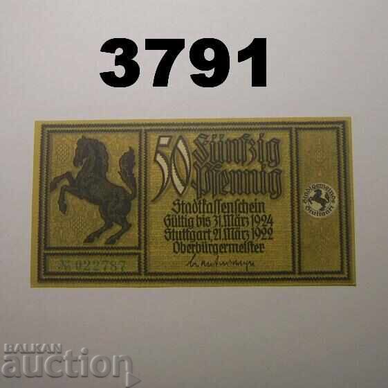 Stuttgart 50 pfennig 1922 Germany