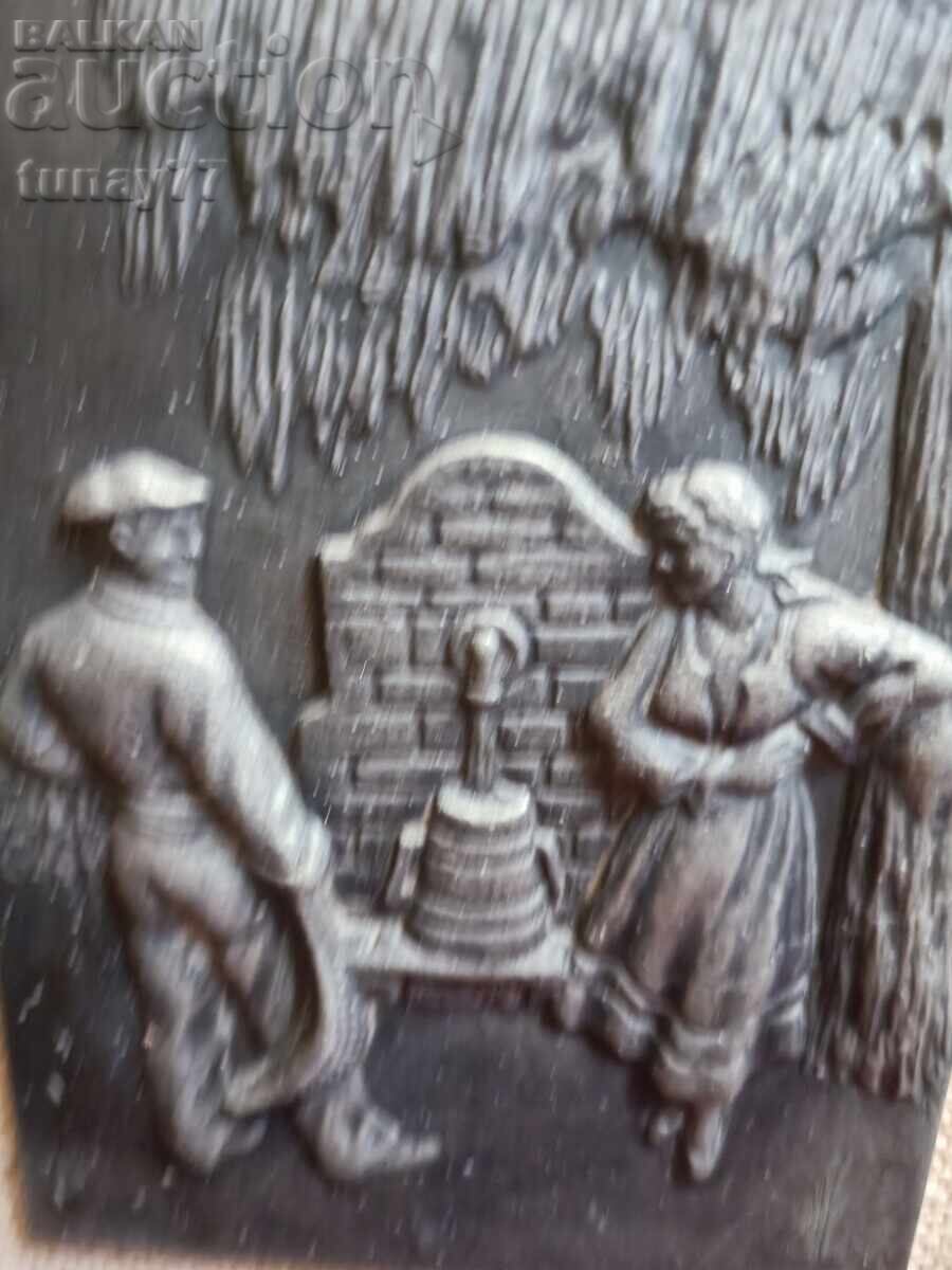 Πρωτότυπος πίνακας με μέταλλο, σπάνιος, ανάγλυφος με τιμή € 0.01 | 0.02 BGN