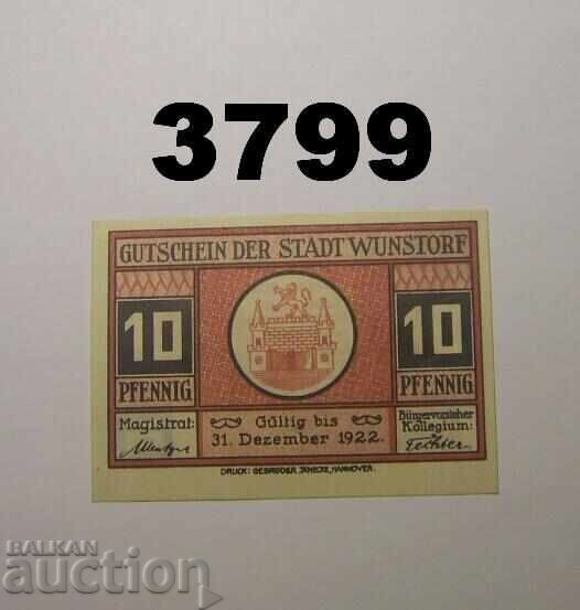 Wunstorf 10 pfennig 1921 Германия