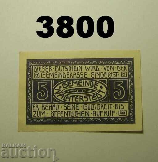 Nachterstedt 5 pfennig 1921 Γερμανία με τιμή € 0.80 | 1.56 BGN