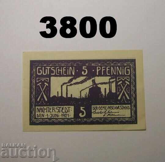 Nachterstedt 5 pfennig 1921 Γερμανία