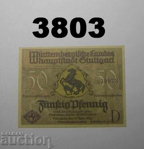 Στουτγκάρδη 50 φενίχ 1921 Γερμανία με τιμή € 1.00 | 1.96 BGN