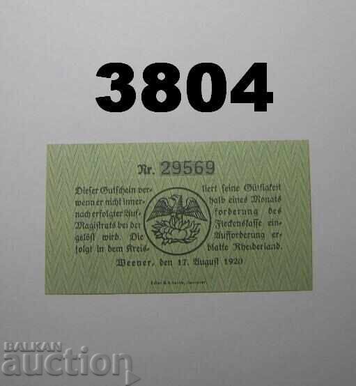 Weener a. d. Ems 50 pfennig 1920 Germania cu preț € 2.50 | 4.89 BGN