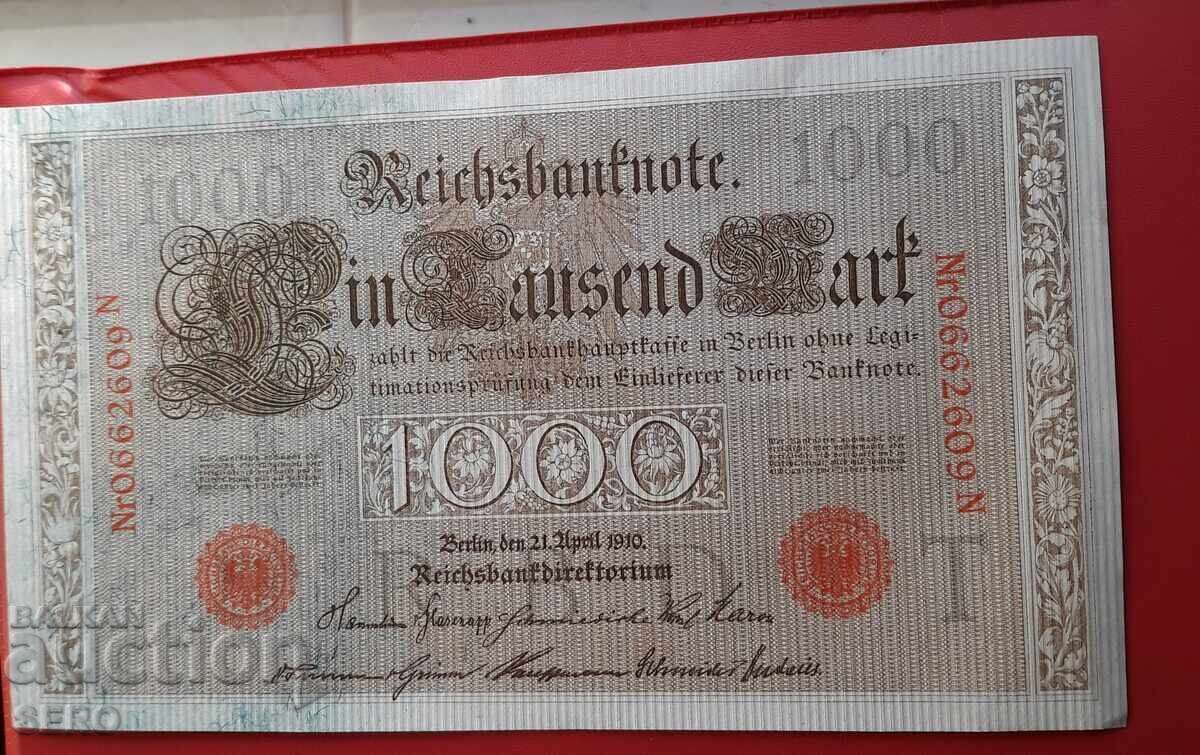 Bancnotă-Germania-1000 mărci 1910-nu este în circulație
