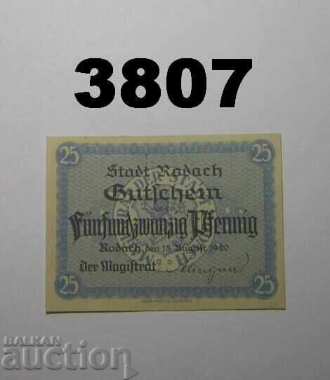 Rodach 25 pfennig 1920 Германия