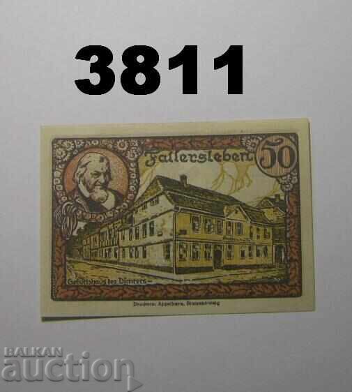 Fallersleben 50 pfennig 1920 Germania cu preț € 1.00 | 1.96 BGN