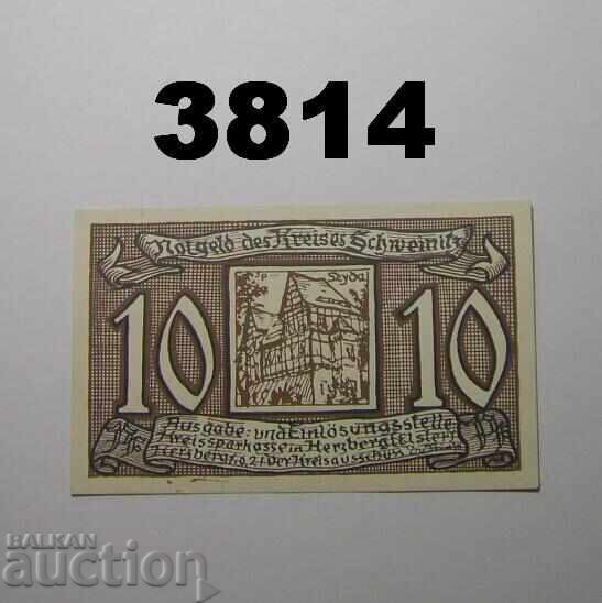 Schweinitz 10 πφένιγκ 1921 Γερμανία