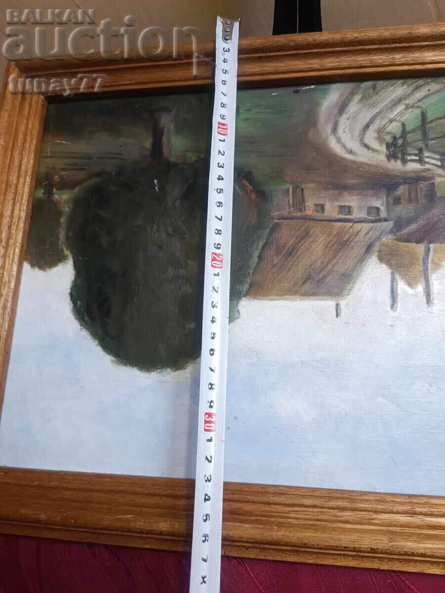 Πρωτότυπος πίνακας με ελαιοχρώματα σε ξύλο!!! - 7