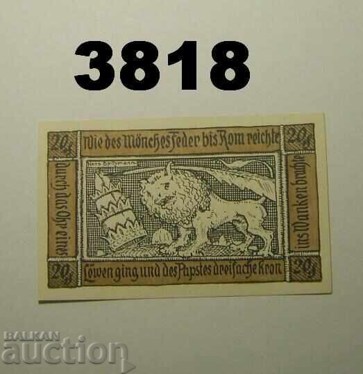 Schweinitz 20 pfennig 1921 Германия с цена € 1.00 | 1.96 лв.
