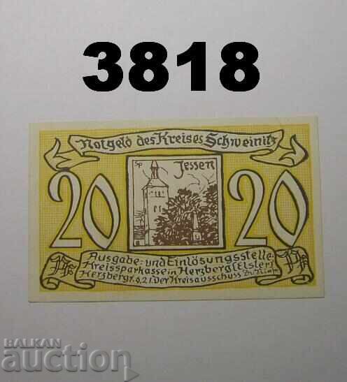 Schweinitz 20 pfennig 1921 Германия