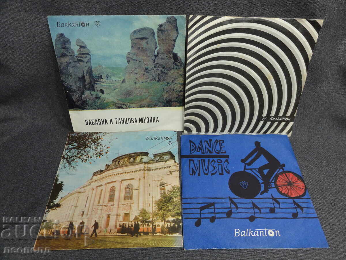 BZC LOT 4 RETRO BALKANTON GRAMOPHONE RECORDS POP AND DANCE