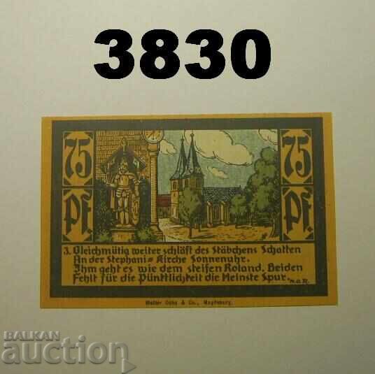 Calbe a. d. Saale 75 pfennig 1921 Germania