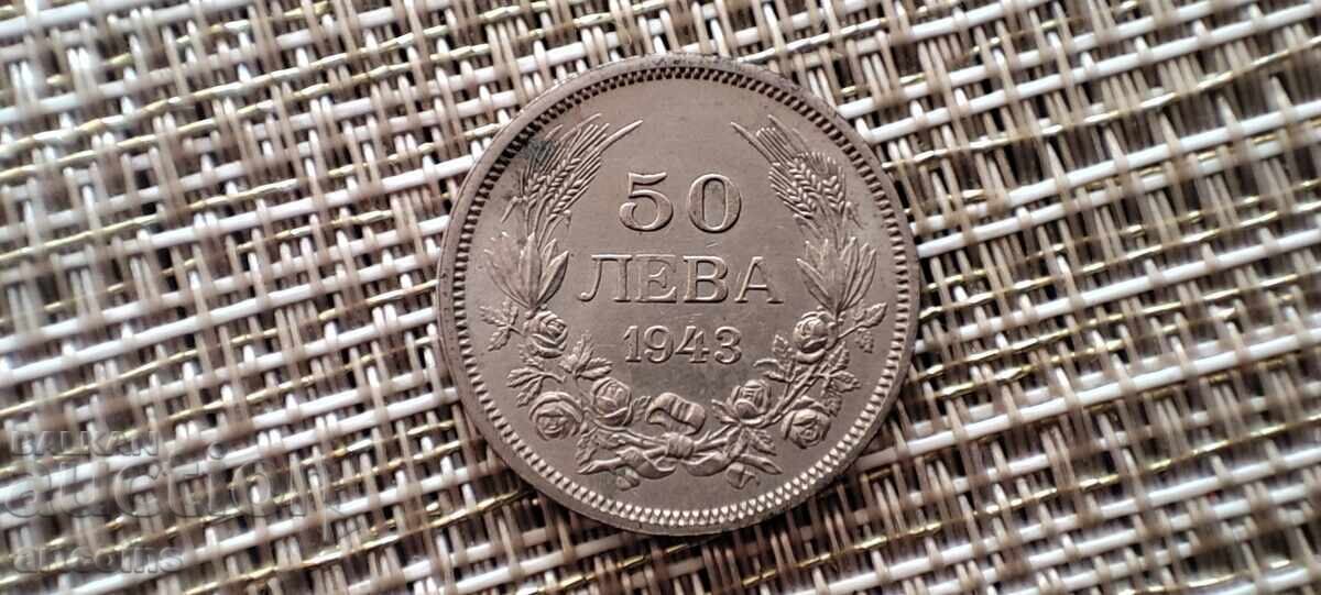 50 LEVA 1943 g. BORIS III XF