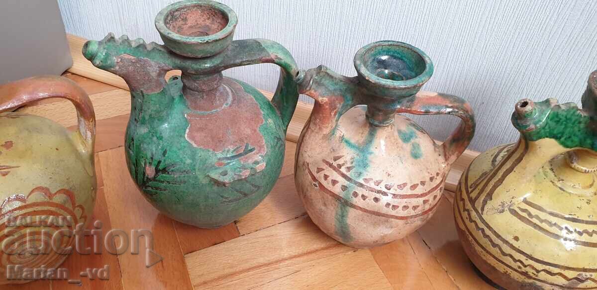 Lot de 8 bucăți de krondiri bulgărești vechi, bărdele, ceramică - 5