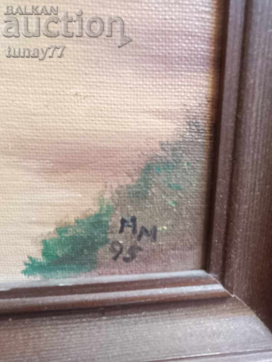 Πρωτότυπος πίνακας με ελαιογραφία σε ξύλο!! με τιμή € 0.01 | 0.02 BGN