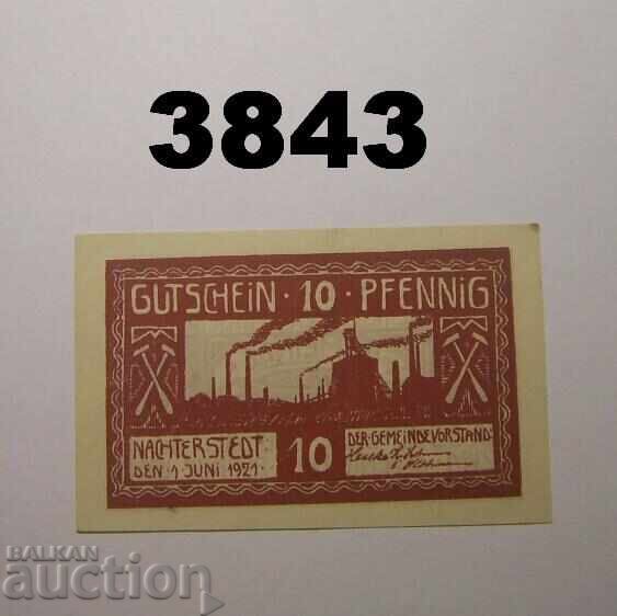 Nachterstedt 10 pfennig 1921 Γερμανία