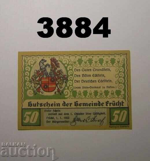 Fructe lângă Ems 50 pfennig 1922 Germania
