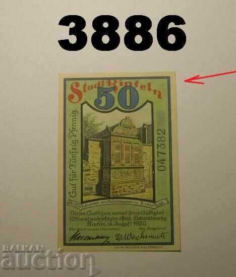 Rinteln a. W. 50 pfennig 1920 Germany
