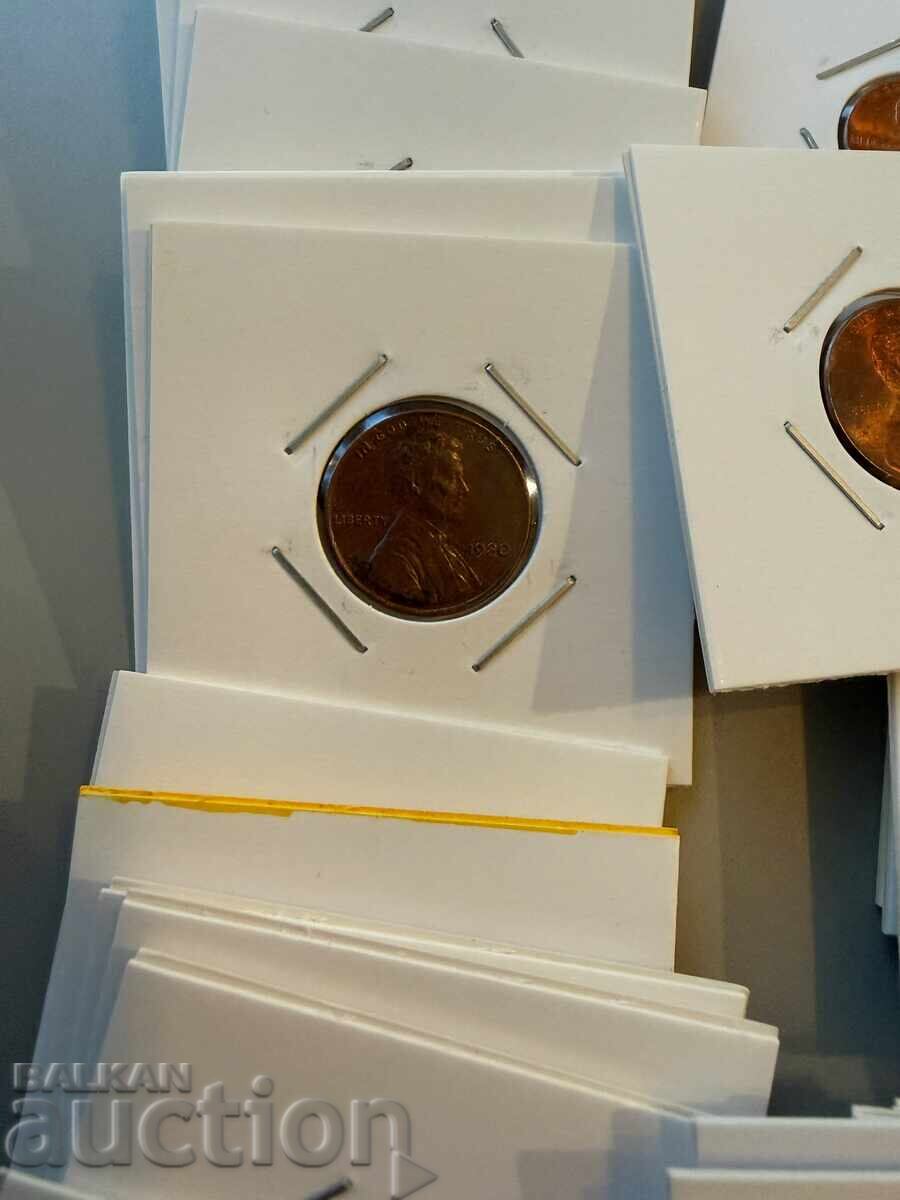 Licitație Colecție de monede de un cent SUA, 86 de monede în total