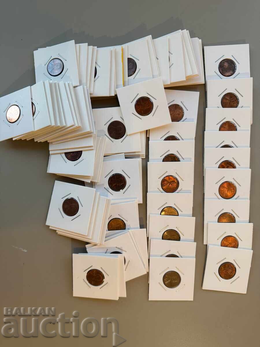 Colecție de monede de un cent SUA, 86 de monede în total