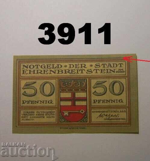 Ehrenbreitstein 50 pfennig 1921 Γερμανία