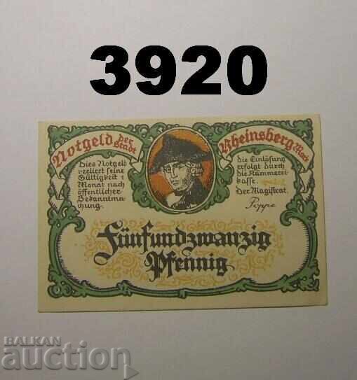 Rheinsberg 25 pfennig 1922 Германия