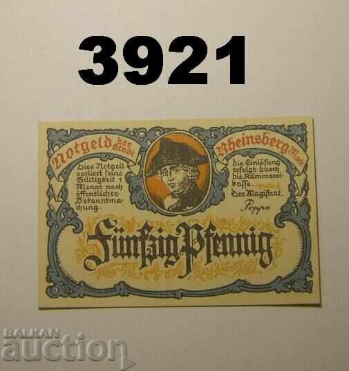 Rheinsberg 50 pfennig 1922 Germania